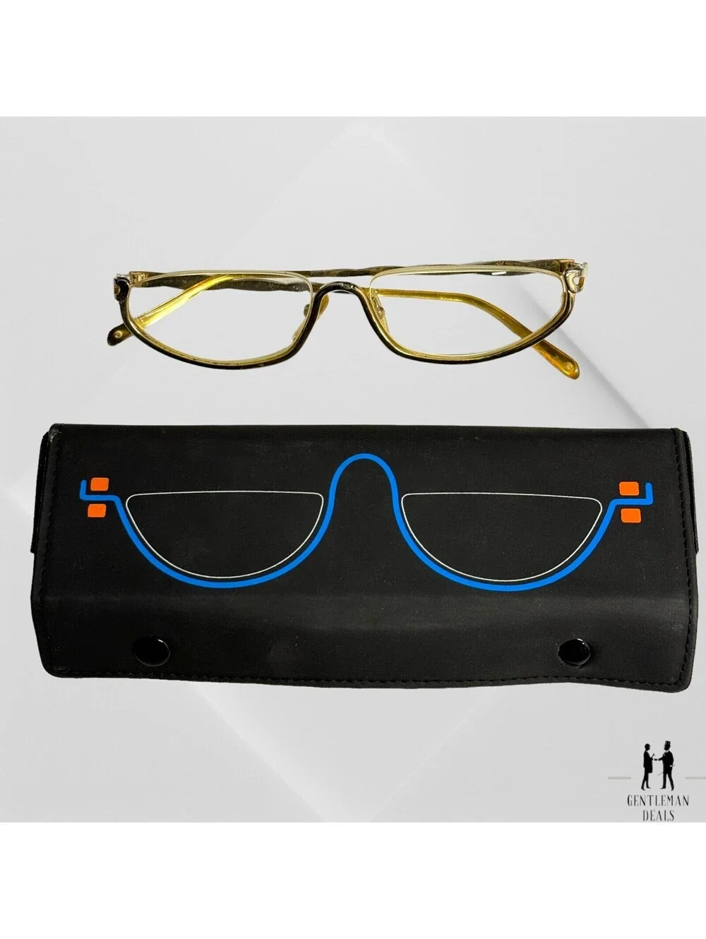 Vintage Christian Roth New York 8800 Brass half Rim Glasses Frames